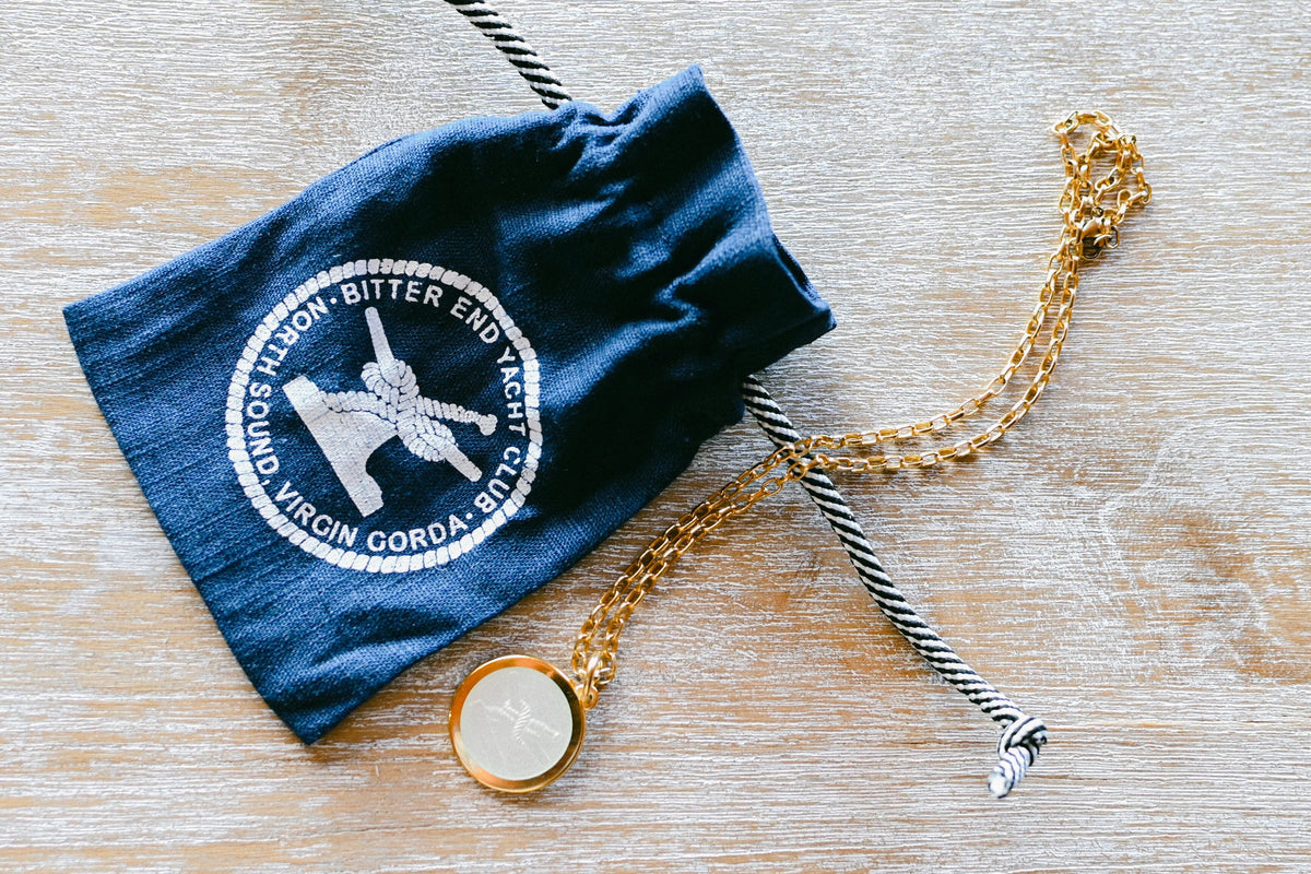 Linen Bitter End Gift Bag | Teal-Gift Bag-Bitter End Provisions