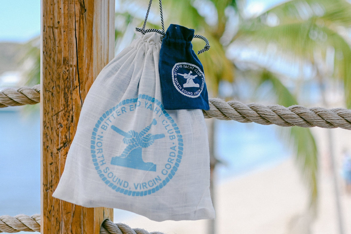 Linen Bitter End Gift Bag | Teal-Gift Bag-Bitter End Provisions