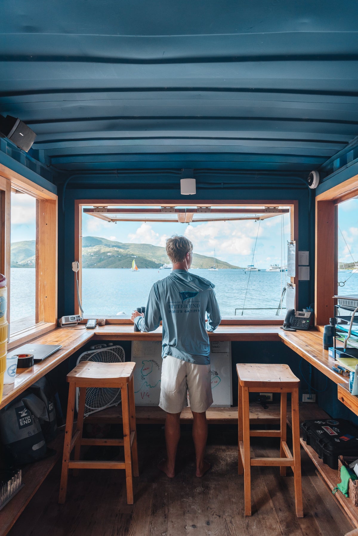 Men's Dritek Printed Burgee Hoodie-Tops-Bitter End Provisions