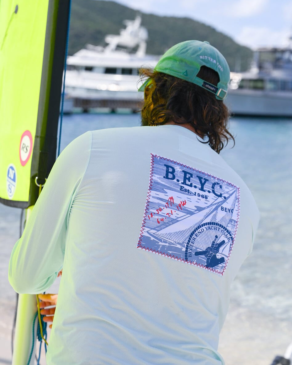 Men's Long Sleeve Sailboat Stamp Patch Dritek-Apparel & Accessories-Bitter End Provisions