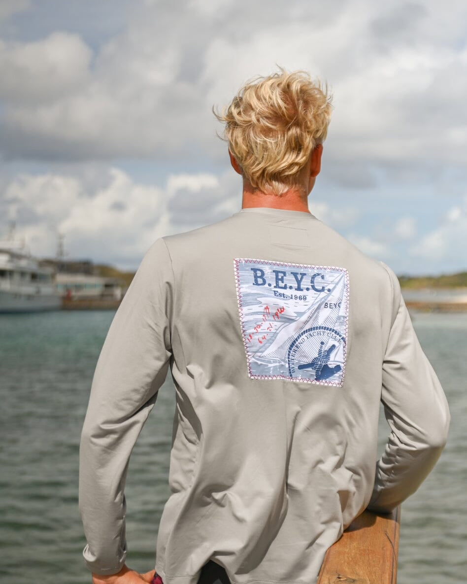 Men's Long Sleeve Sailboat Stamp Patch Dritek-Apparel & Accessories-Bitter End Provisions