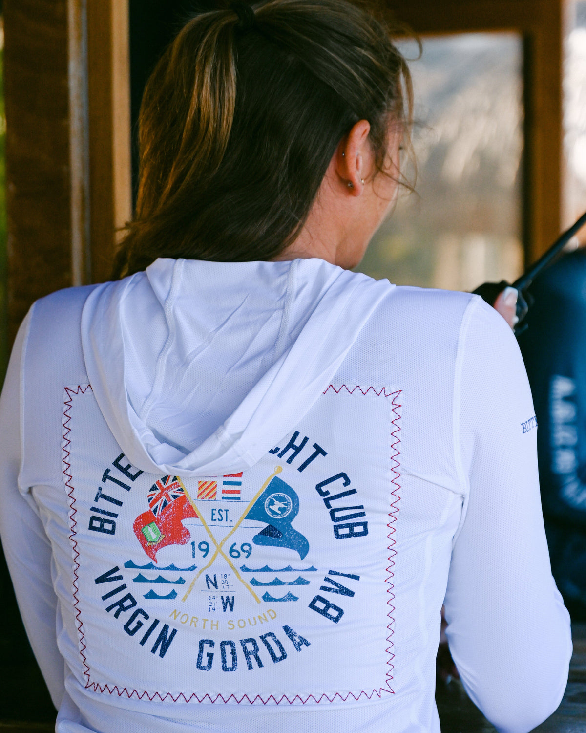 Women's Cross Flags Dritek Hoodie-Tops-Bitter End Provisions