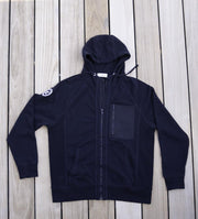 Men's Vintage Patch Hoodie | Navy-Tops-Bitter End Provisions