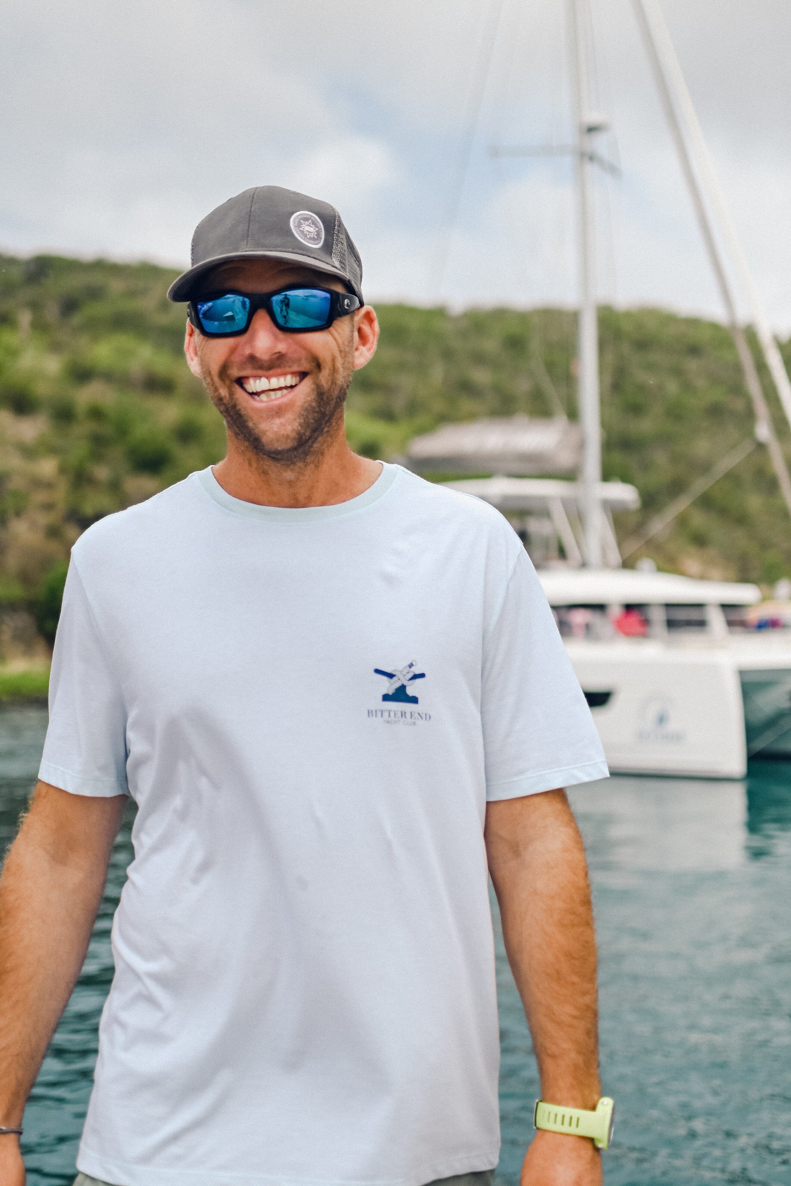 Men's Sunset Sailboat Tee-Tops-Bitter End Provisions