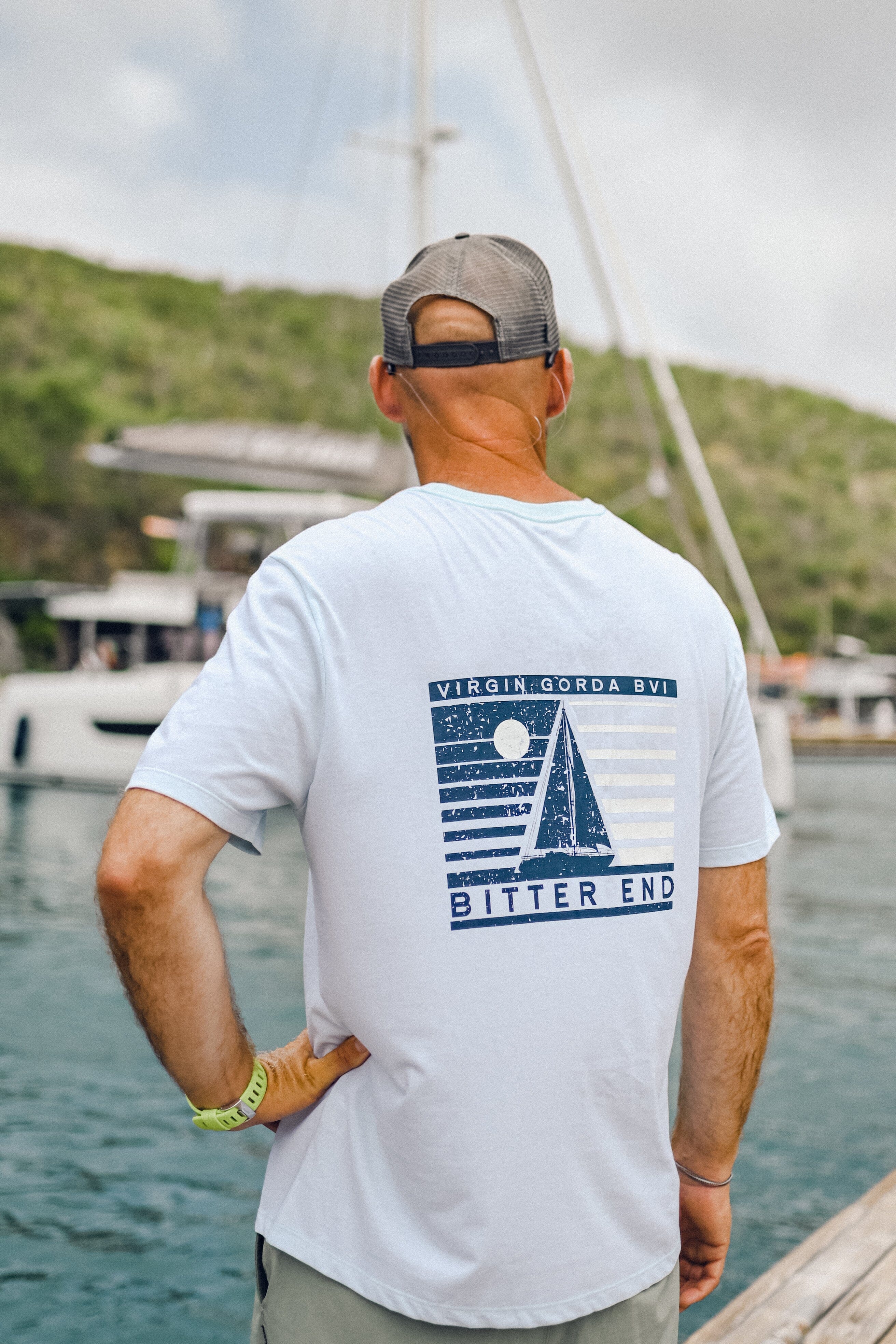 Men's Sunset Sailboat Tee-Tops-Bitter End Provisions