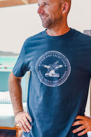 Men's Bitter End Classic Tee | Washed Navy-Tops-Bitter End Provisions