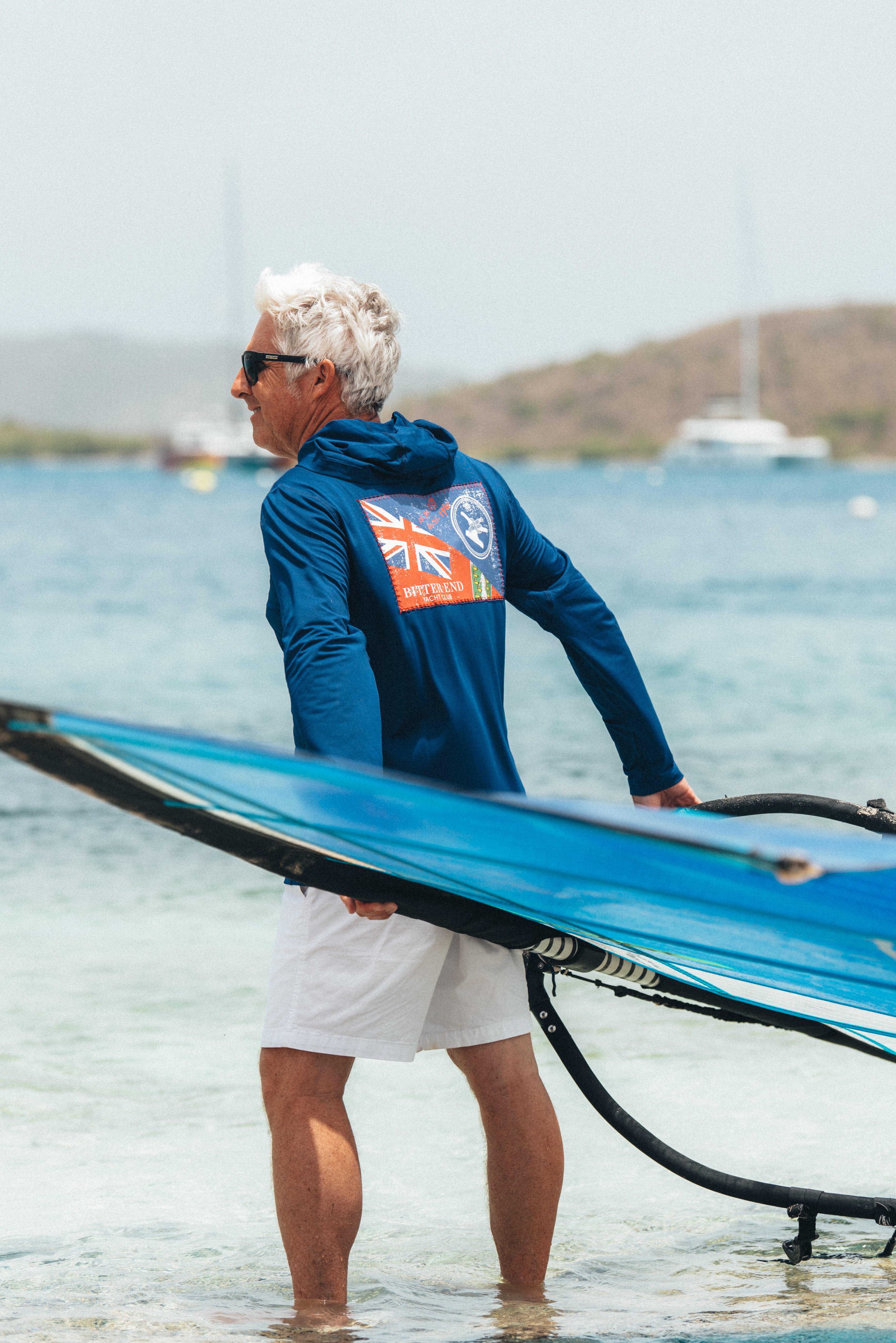 Men's Dritek Hoodie with Rugby Patch-Tops-Bitter End Provisions