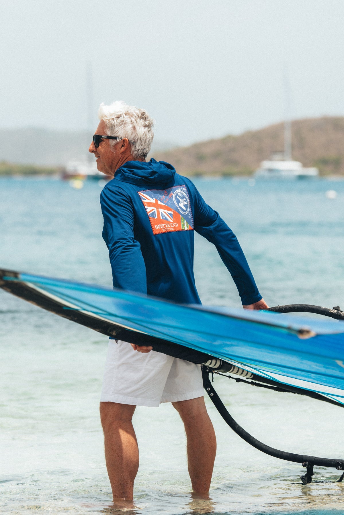 Men's Dritek Hoodie with Rugby Patch-Tops-Bitter End Provisions