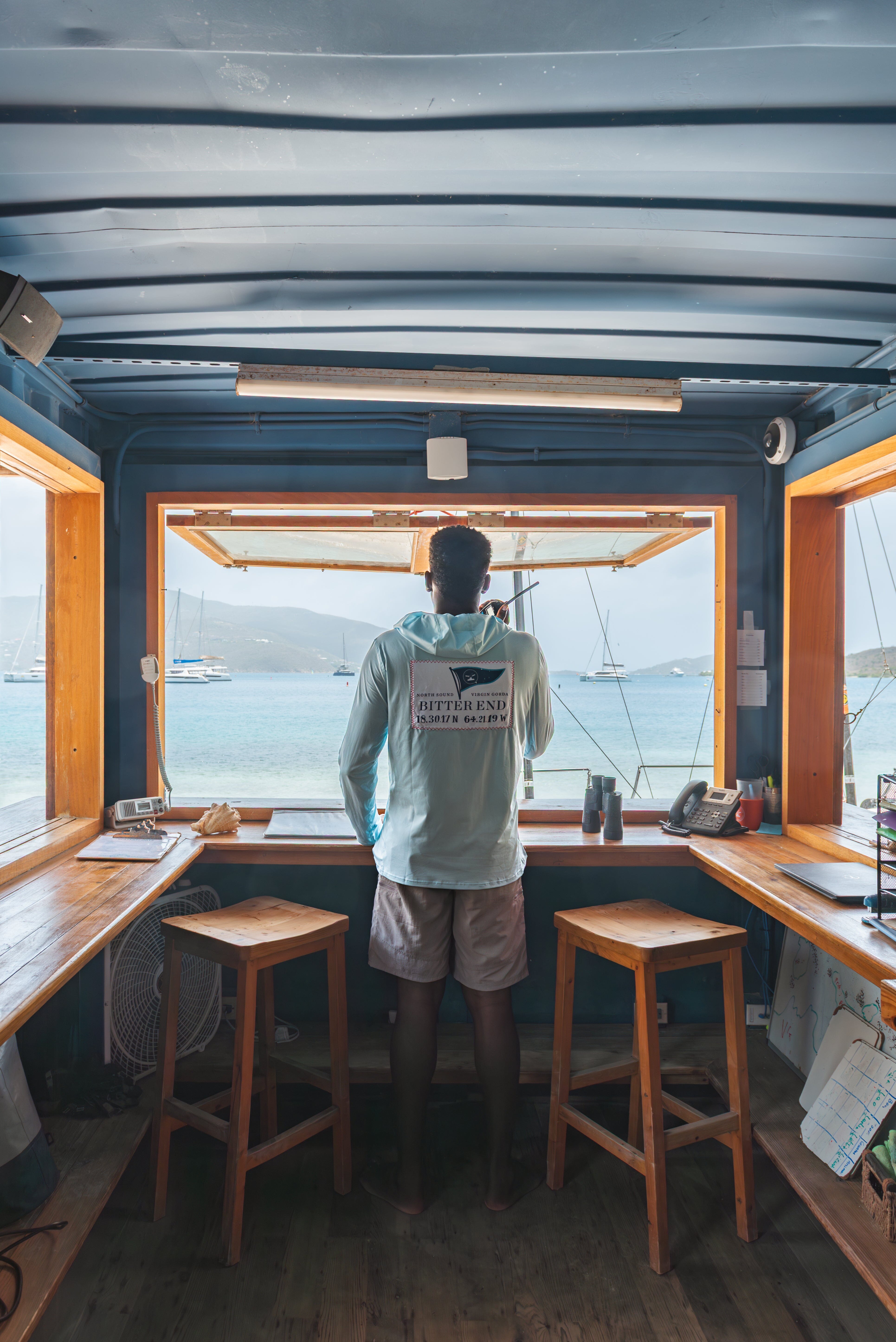 Men's Burgee Patch Dritek Hoodie-Tops-Bitter End Provisions