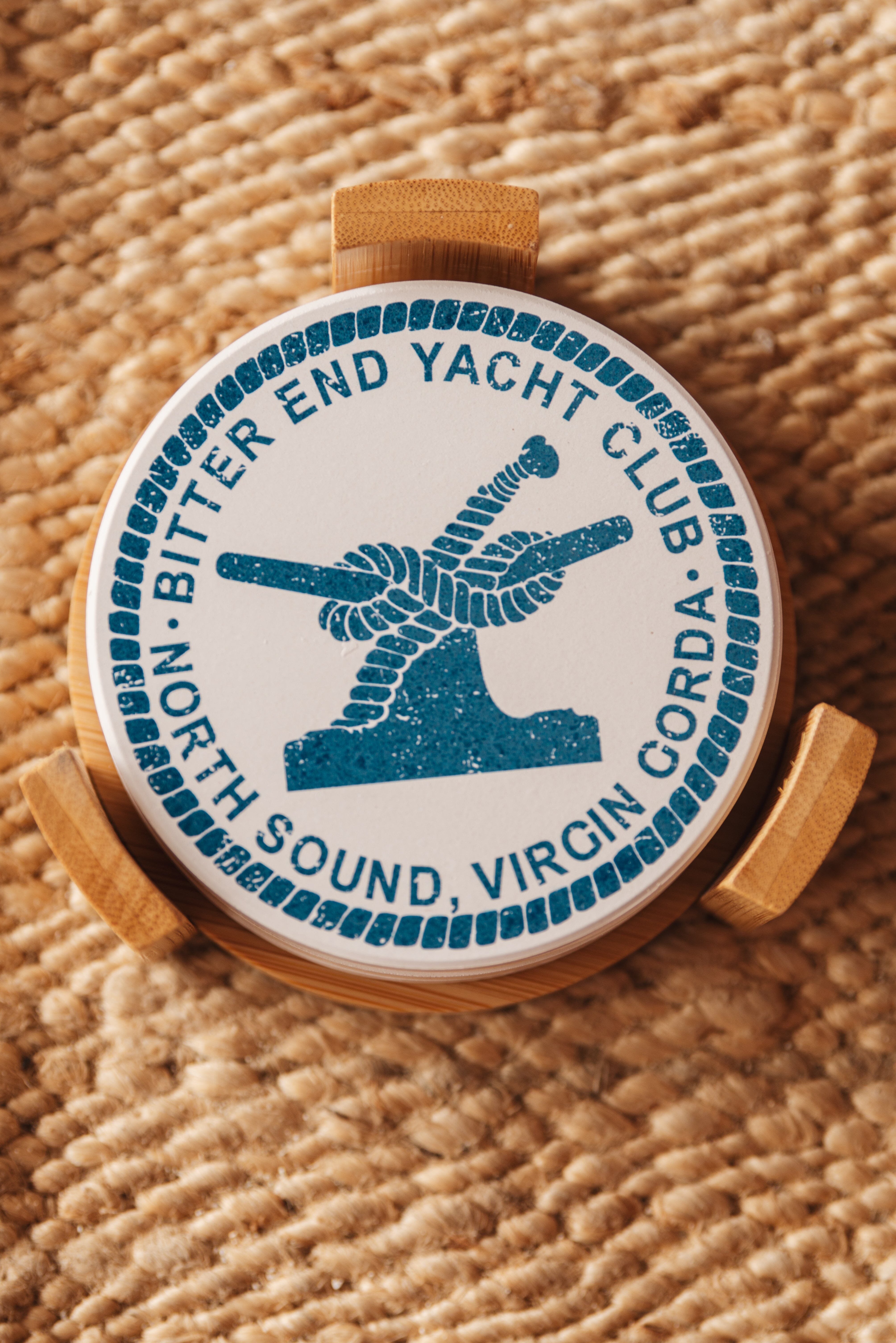 Bitter End Ceramic Coaster Set with Bamboo Stand-Bitter End Provisions