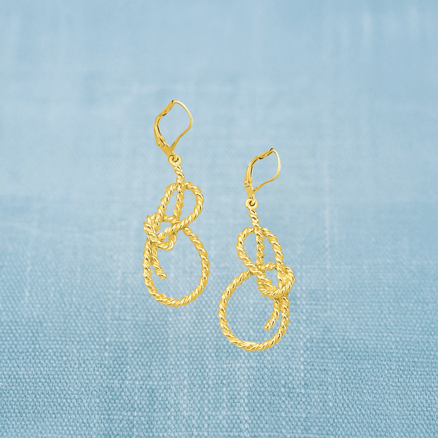 AGA Correa 14K Bowline Dangle Earrings-Accessories-Bitter End Provisions