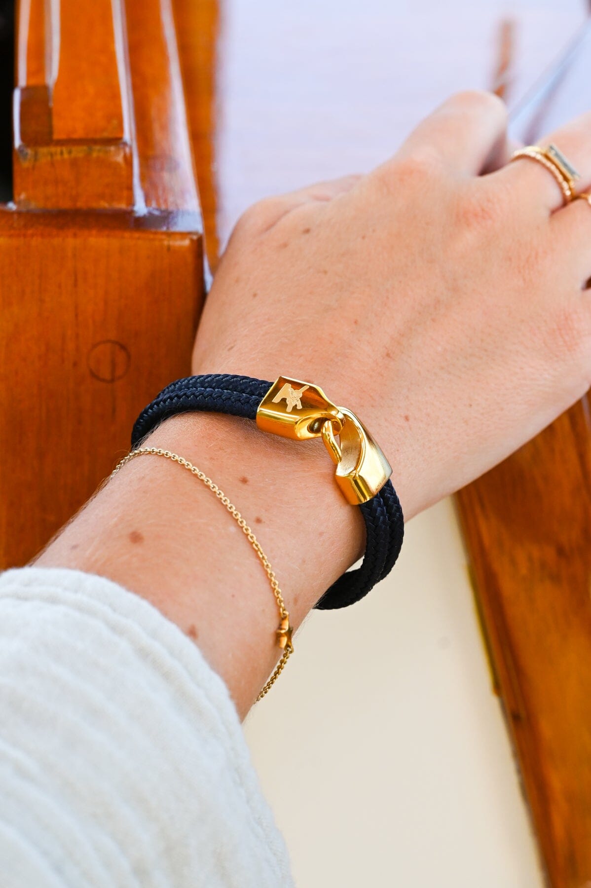 Bitter End Newport Navy Lemon & Line Bracelet-Accessories-Bitter End Provisions