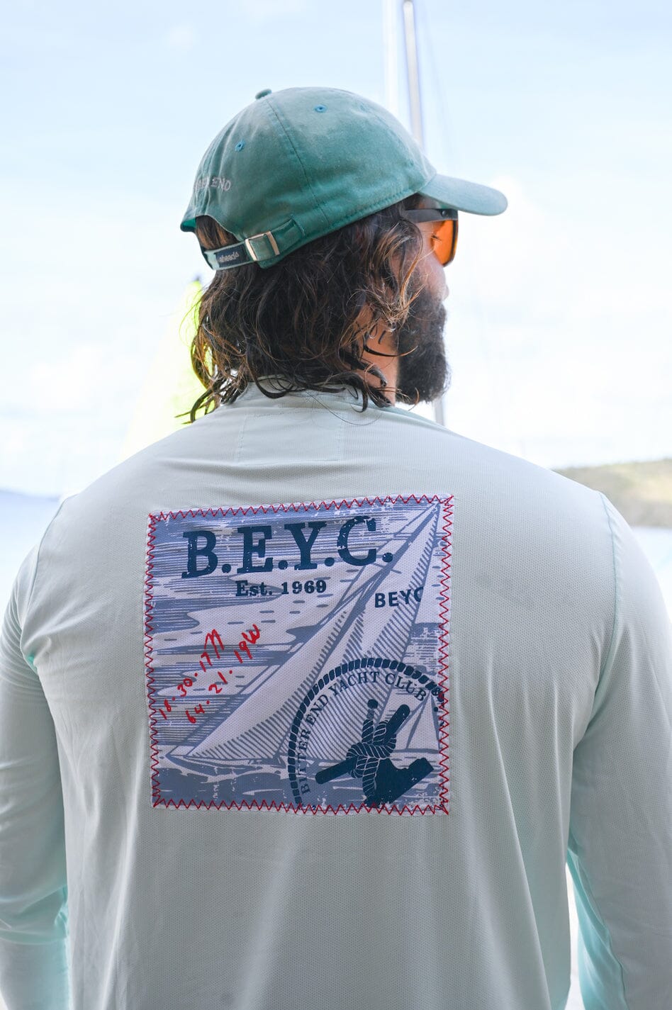 Men's Long Sleeve Sailboat Stamp Patch Dritek-Apparel & Accessories-Bitter End Provisions