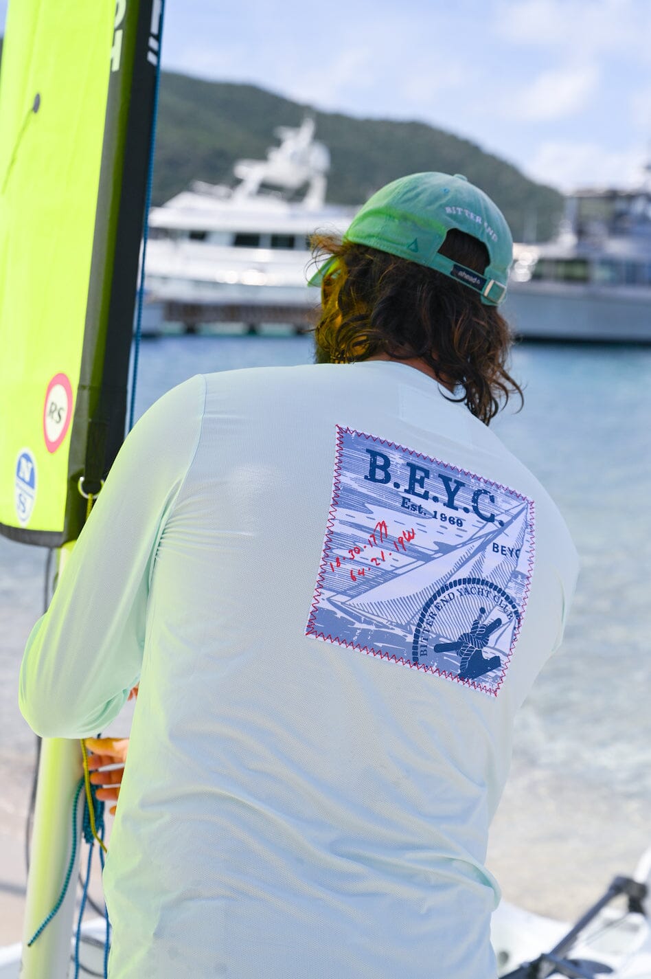Men's Long Sleeve Sailboat Stamp Patch Dritek-Apparel & Accessories-Bitter End Provisions