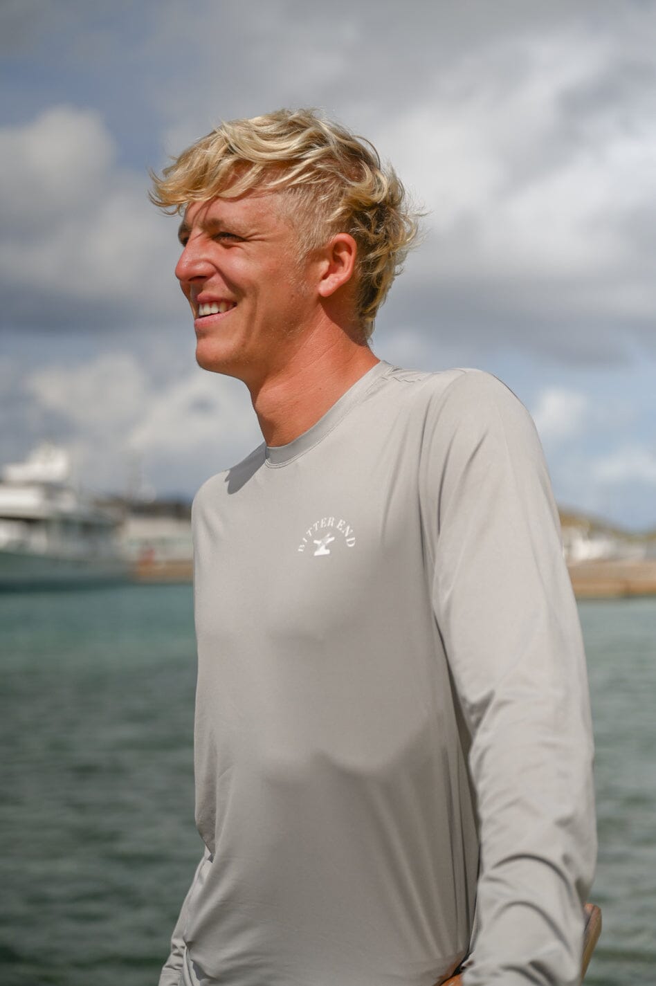 Men's Long Sleeve Sailboat Stamp Patch Dritek-Apparel & Accessories-Bitter End Provisions