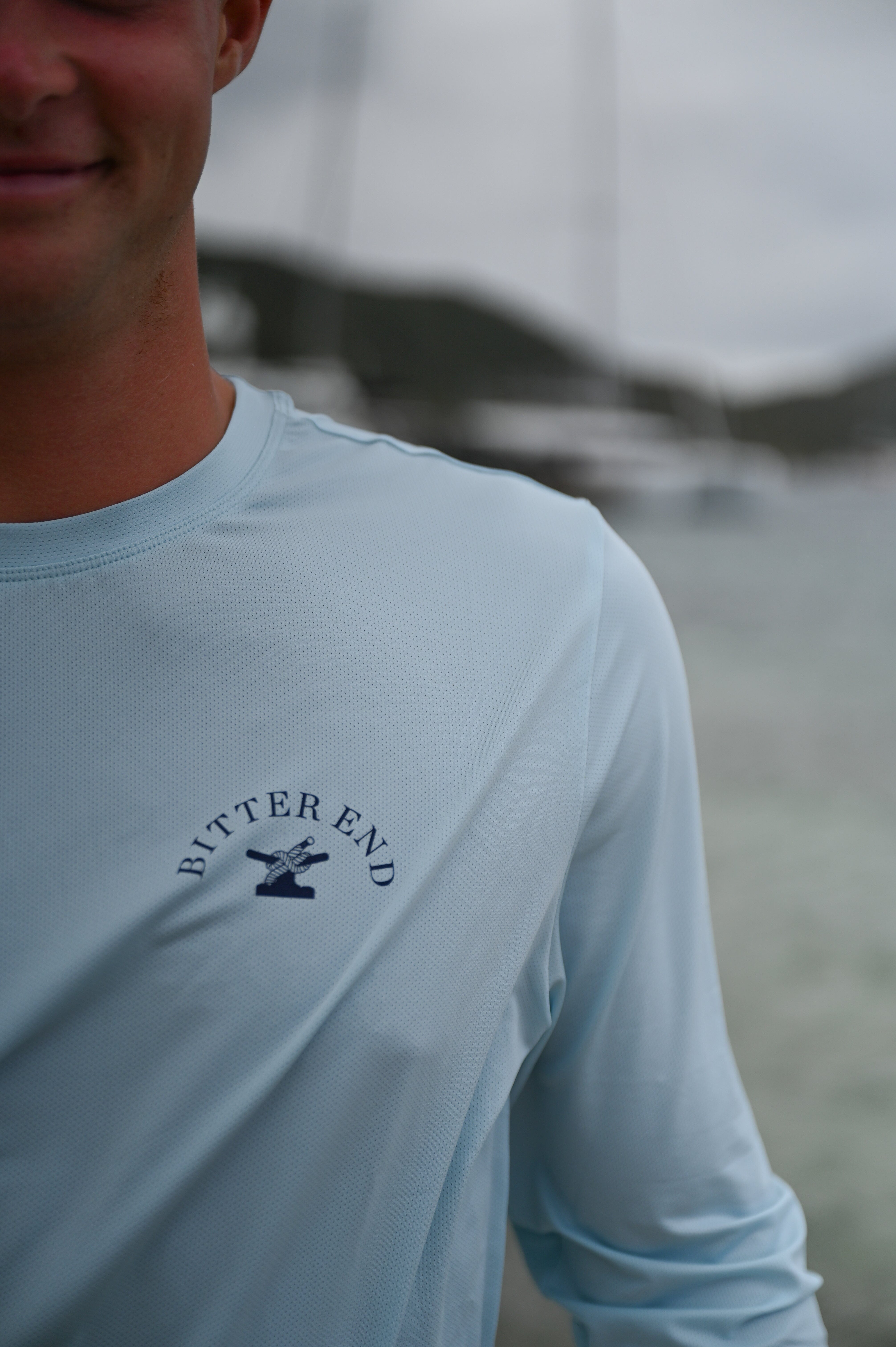 Men's Long Sleeve Cross Flags Patch Dritek-Tops-Bitter End Provisions