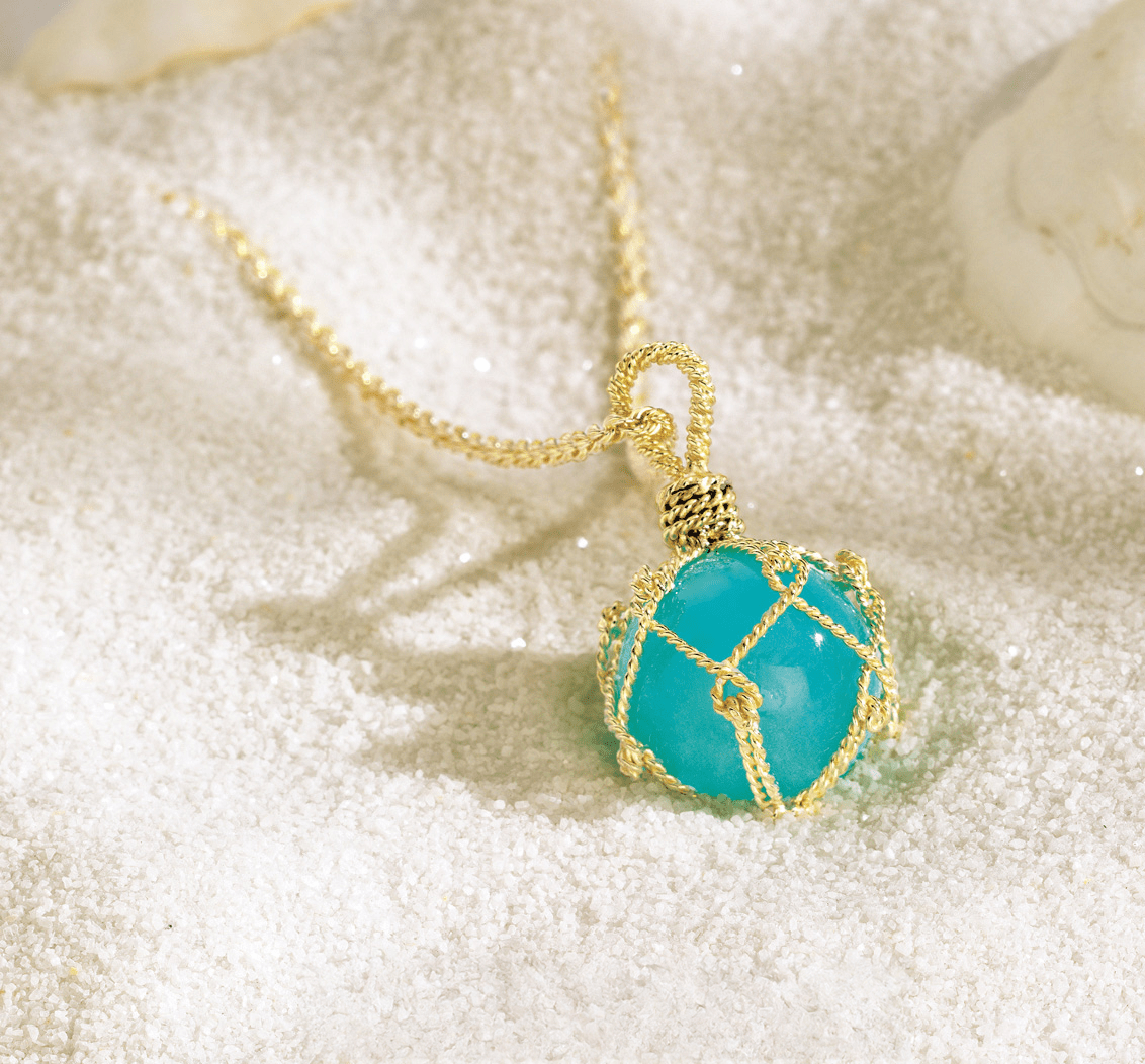 AGA Correa Fish Float Sphere Pendant 18K-Accessories-Bitter End Provisions