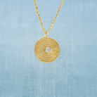 AGA Correa 18K Solid Gold Flemish Coil with Diamond Pendant-Accessories-Bitter End Provisions