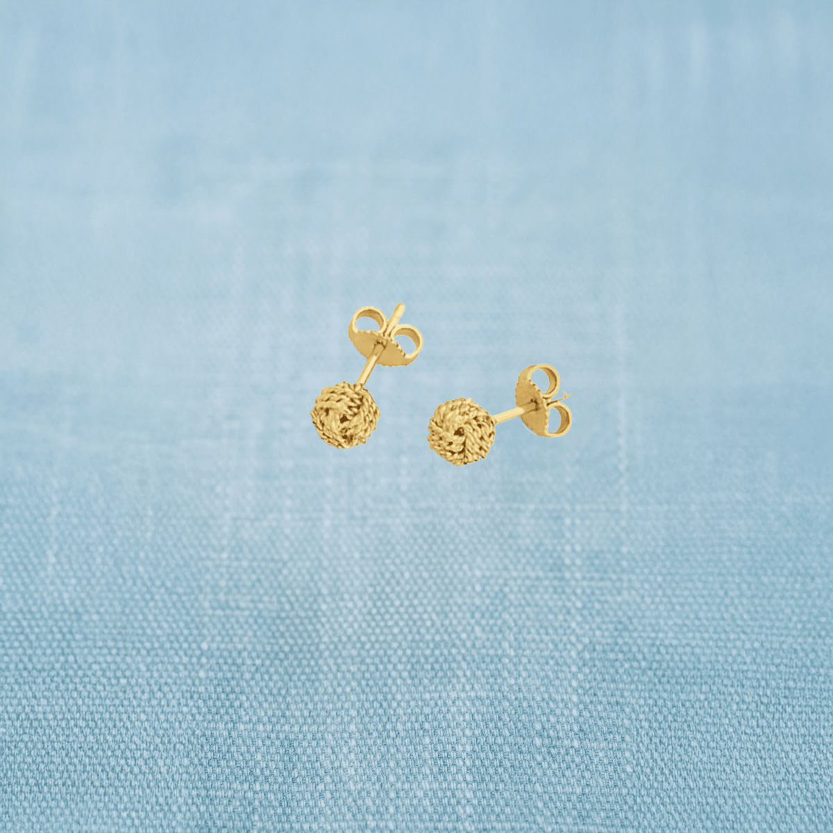 AGA Correa Monkey Fist Miniature Hand Tied 14K Stud Earrings-Accessories-Bitter End Provisions