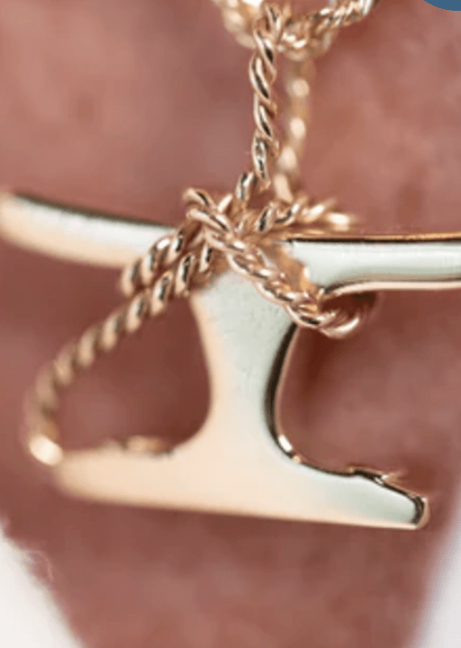 14K Solid Gold Cleat Necklace (Pendant + Chain)-Accessories-Bitter End Provisions