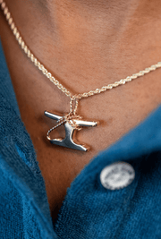 14K Solid Gold Cleat Necklace (Pendant + Chain)-Accessories-Bitter End Provisions