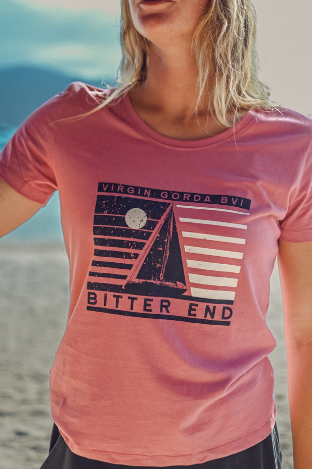 Women's Sunset Silhouette Tee-Tops-Bitter End Provisions