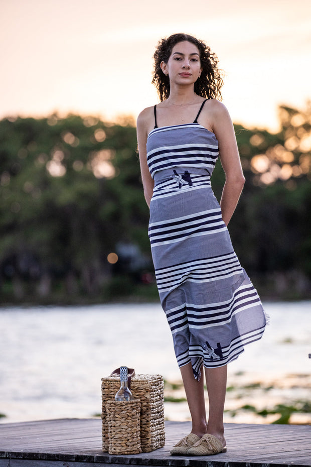 Women's Stripe Sarong-Womens Tops-Bitter End Provisions