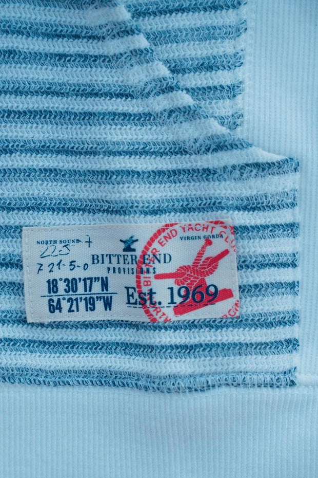 Kid's French Terry Indigo Striped Hoodie-Tops-Bitter End Provisions