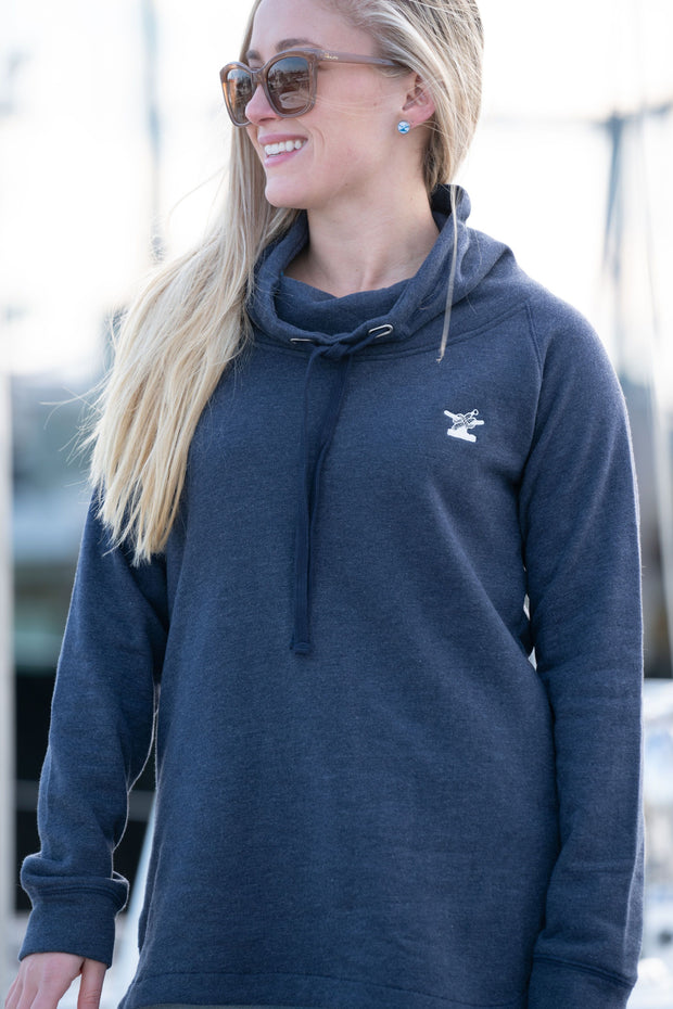 Women's Funnel Neck Pullover-Tops-Bitter End Provisions
