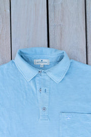 Men's Prince of Wales Polo | Sky-Tops-Bitter End Provisions