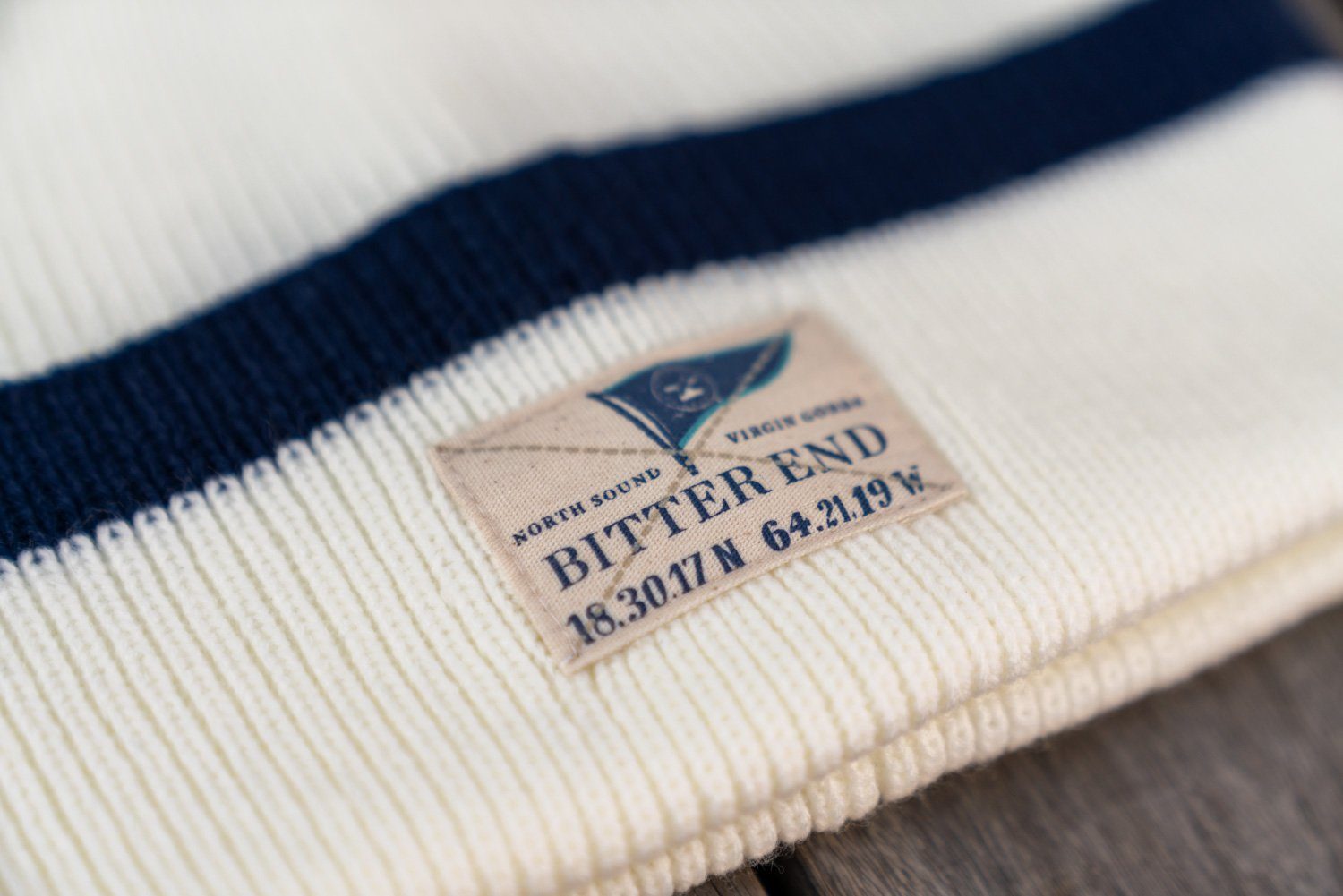 Ivory Knit Burgee Beanie (Unisex)-Accessories-Bitter End Provisions