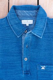 Men's Prince of Wales Polo | Blue Indigo-Tops-Bitter End Provisions