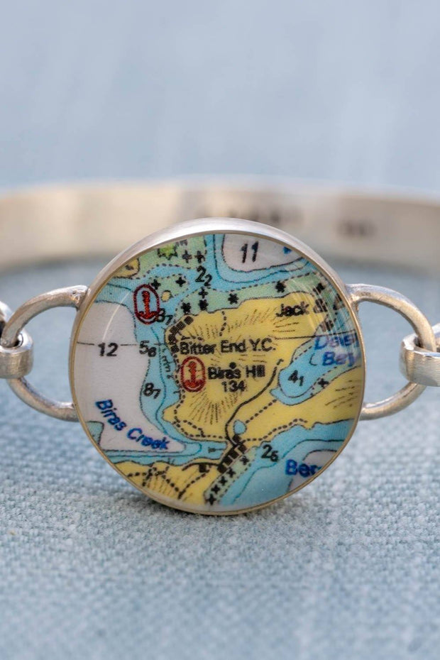 Nautical Map Hook Cord Bracelet– Bitter End Provisions
