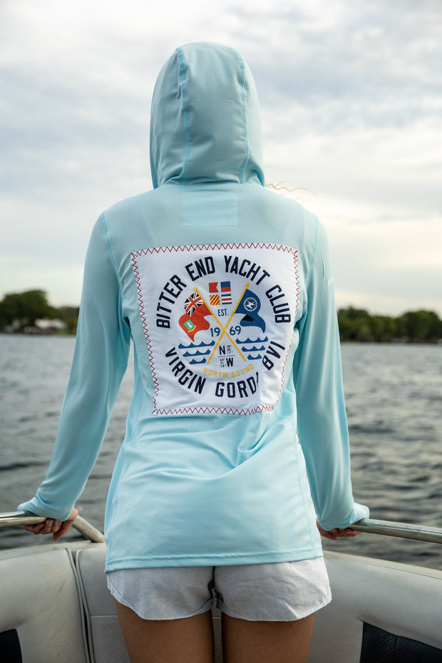 Women's Cross Flags Dritek Hoodie-Tops-Bitter End Provisions