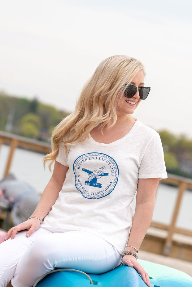 Women's Bitter End Classic Tee | Warm White-Tops-Bitter End Provisions